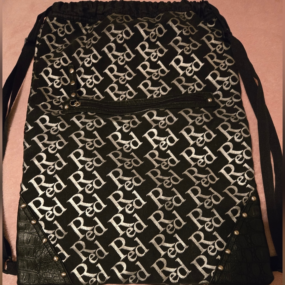 Black and White Logo Shoulder Bag